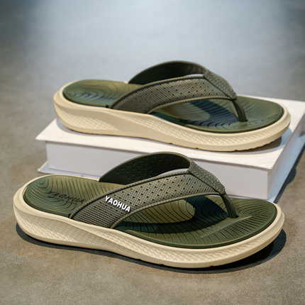 Guangdong Men's Flip-Flops 2026 New Summer Outdoor Rubber Thong Sandals Non-Slip Anti-Odor Beach Sandals