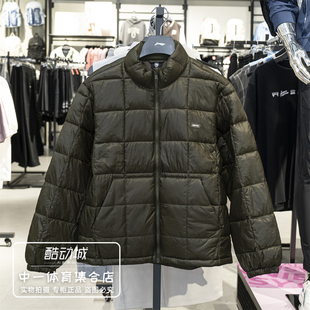 李宁外套男子2025冬季新款运动生活保暖夹克连帽厚棉服AJMV253