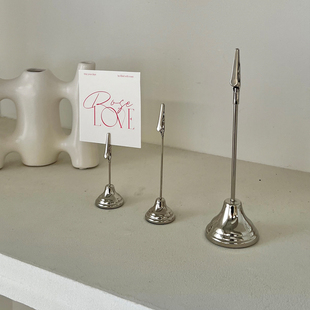 银色鳄鱼夹婚礼用品桌卡席位夹台位号牌夹菜牌名片夹照片便签夹