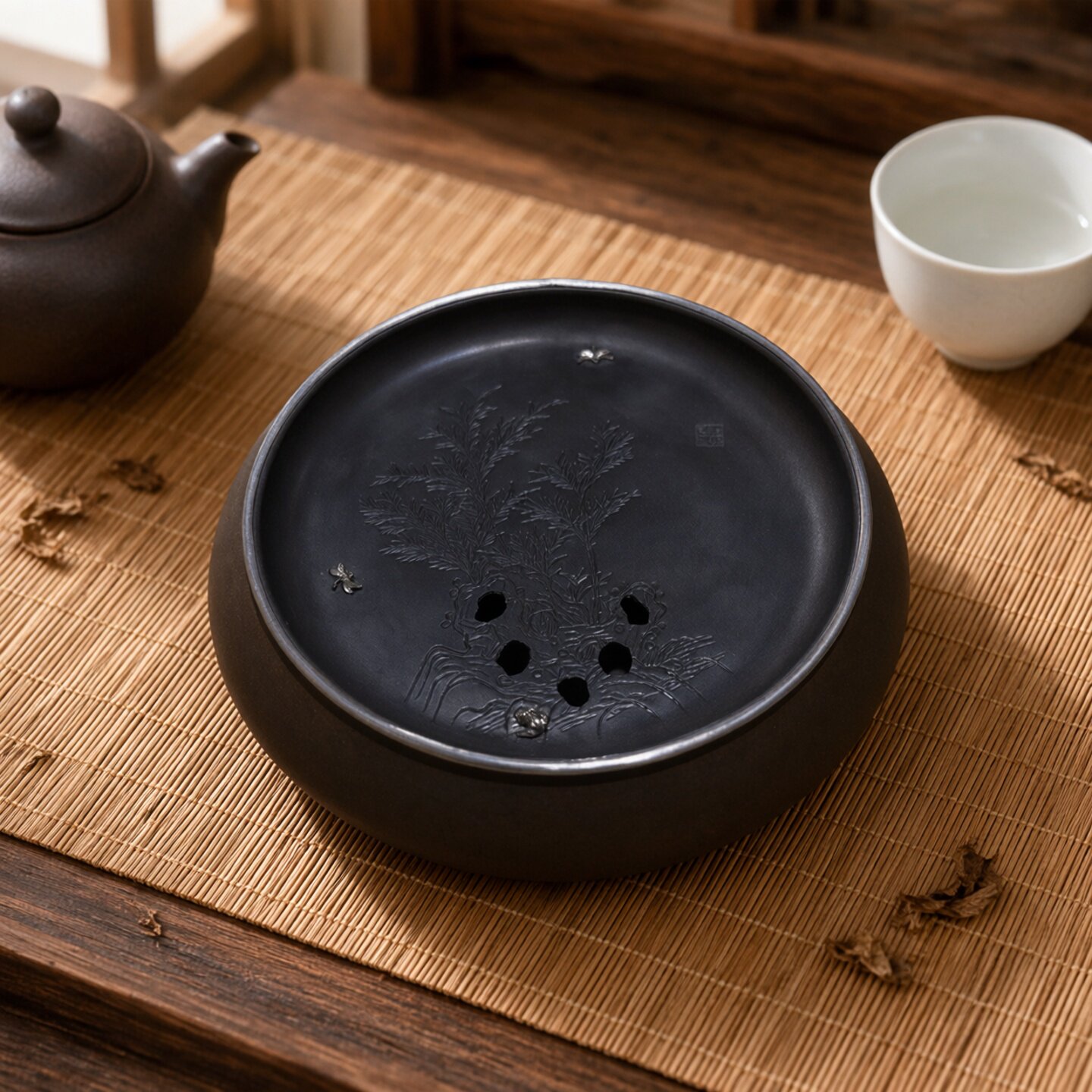 复古做旧茶盘防滑排水功夫茶具