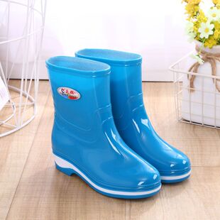 正群低筒女人雨鞋四季通用雨靴餐厅厨房工地水鞋防滑耐磨加厚胶鞋