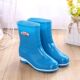 防滑耐磨加厚胶鞋 通用雨靴餐厅厨房工地水鞋 四季 正群低筒女人雨鞋