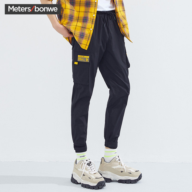 美特斯邦威2020夏男品类工装袋细节梭织长裤754264