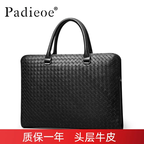 Бизнес-ноутбук, сумка, вместительный и большой кожаный ноутбук, бизнес-версия, из натуральной кожи, 16 дюймов