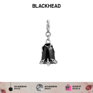BLACKHEAD/黑头S925银骷髅手锆石/爱心胸骨/骨骼十字架黑玛瑙吊坠