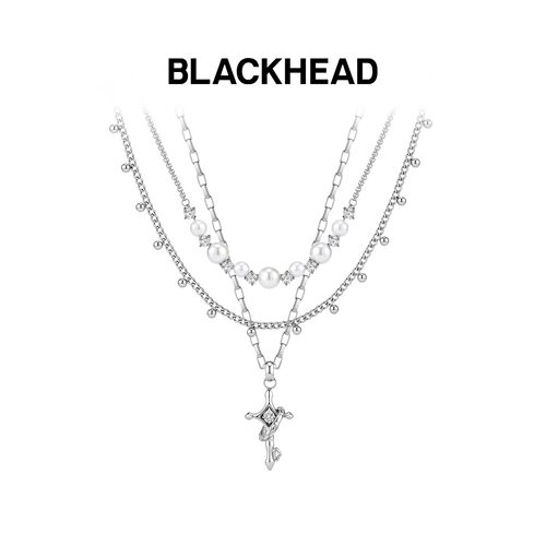 BLACKHEAD/黑头职场新魔法系列芒星钥匙仿珍珠多层项链时尚百搭