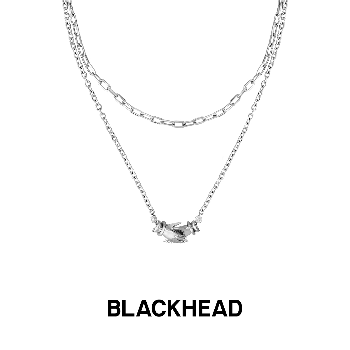 BLACKHEAD双层手套磁吸吊坠项链