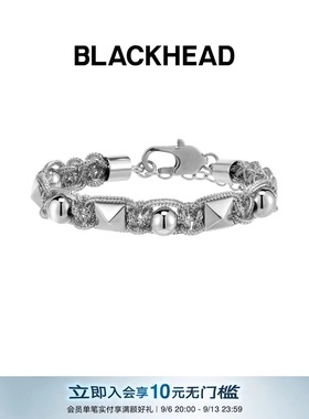 【王鹤棣同款】BLACKHEAD/黑头出逃舞会系列编织链铆钉手链华丽