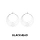 BLACKHEAD 黑头银色大型多层细环镶钻钛钢耳环欧美夸张大圈个性
