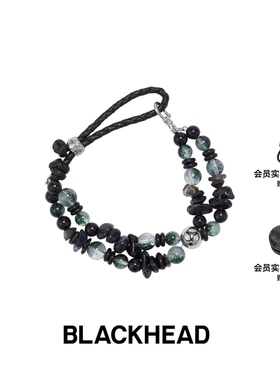 BLACKHEAD/黑头绿幽灵双层抽拉串珠手链新款简约个性朋克男女