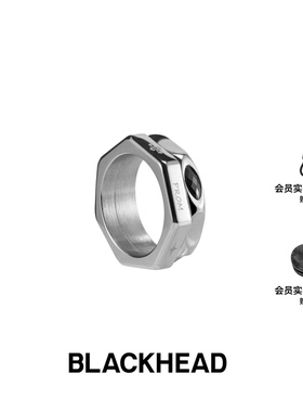 【张凌赫同款】BLACKHEAD/黑头出逃舞会系列双层文字旋转戒指男