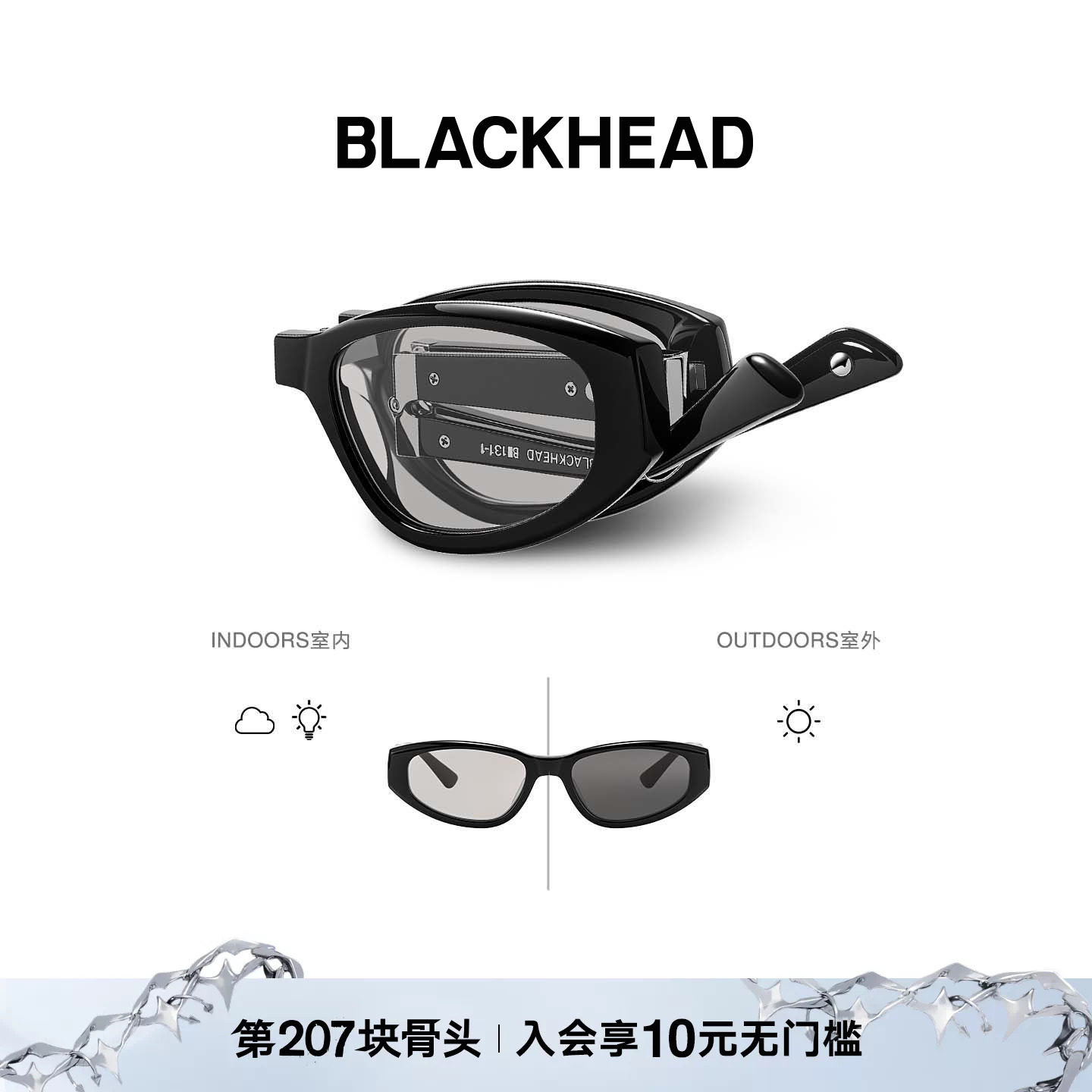 BLACKHEAD窄方框折叠墨镜图片