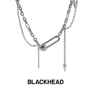 【周深同款】BLACKHEAD/黑头黑胶浪潮系列骨碟缠绕双层项链原创