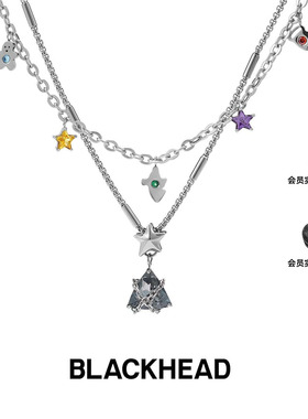 【颜人中同款】BLACKHEAD/黑头圣诞述系列圣诞树吊坠项链叠戴设计
