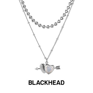 BLACKHEAD/黑头心动狙击系列箭矢爱心双层项链情侣送礼