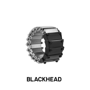 【黄景瑜同款】BLACKHEAD/黑头新月骑士系列骑士盔甲多层戒指