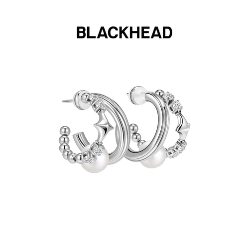 BLACKHEAD芒星珍珠耳环