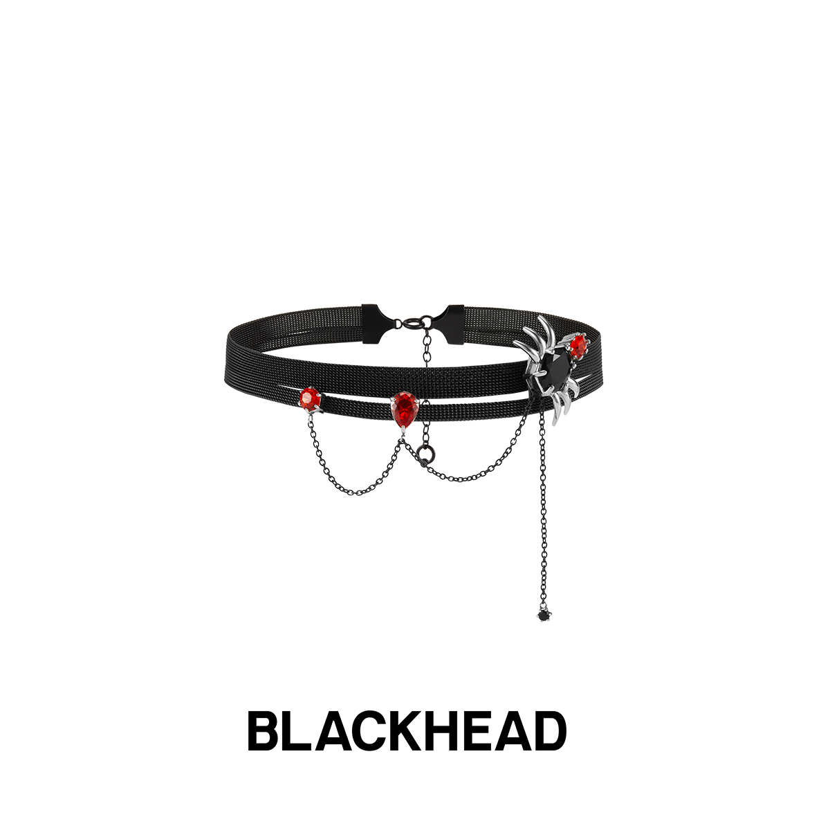 BLACKHEAD/黑头蜘蛛项链男士双层女生吊坠情侣款choker万圣节礼物