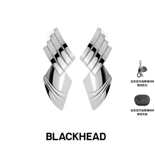 【陈都灵同款】BLACKHEAD/黑头新月骑士系列骑士盔甲耳环原创