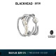 黑头珍珠拼接套戒个性 BLACKHEAD 简约叠戴戒指 汪苏泷同款