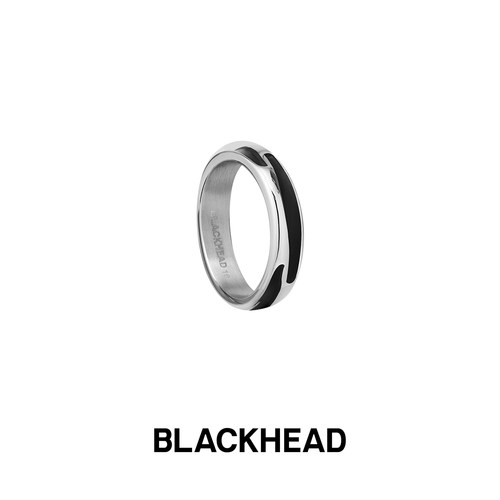 BLACKHEAD多面黑胶装饰戒指