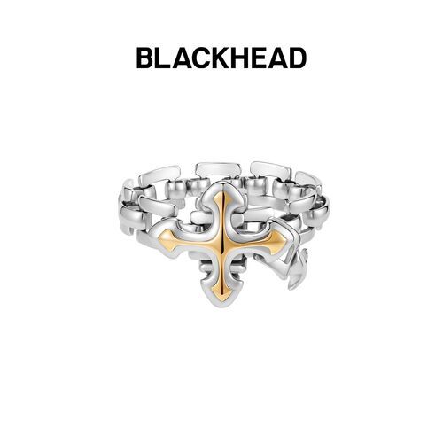 BLACKHEAD/黑头职场新魔法系列原创设计芒星钥匙表带戒指朋克风