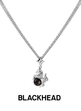 BLACKHEAD/黑头新月骑士系列天马流星吊坠项链原创设计新年