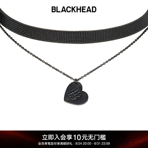 CHOKER潮牌316L钢编织字母项链