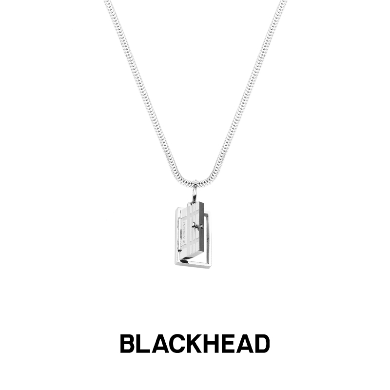 【刘宇同款】BLACKHEAD/黑头钛钢项链情侣新款个性吊坠男生潮520