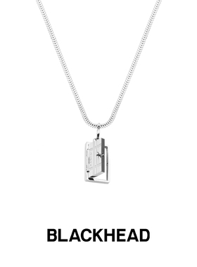 【刘宇同款】BLACKHEAD/黑头钛钢项链情侣新款个性吊坠男生潮