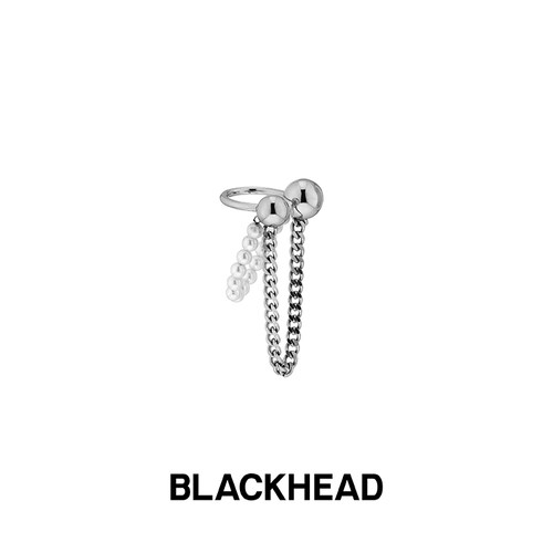 blackhead黑头多层珍珠耳挂