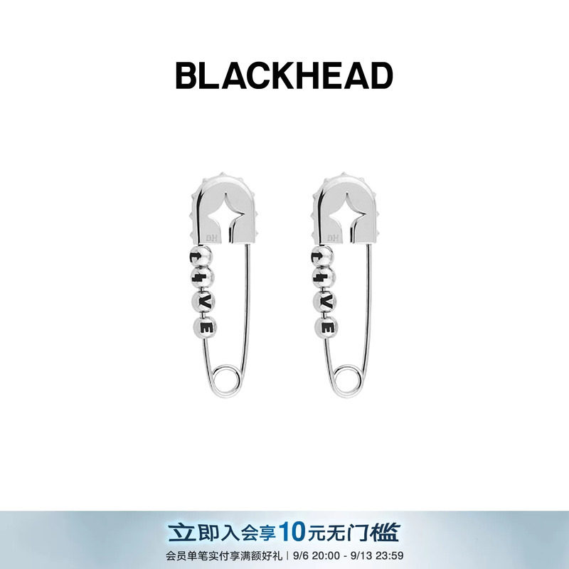 blackhead黑头耳环别针小众男图片