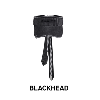 BLACKHEAD/黑头出逃舞会系列牛仔系带空顶帽原创设计个性时尚春