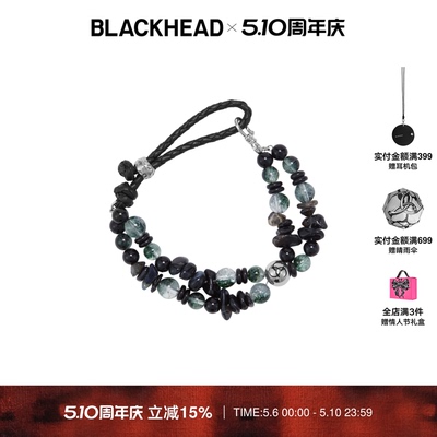BLACKHEAD/黑头绿幽灵双层抽拉串珠手链新款简约个性朋克男女