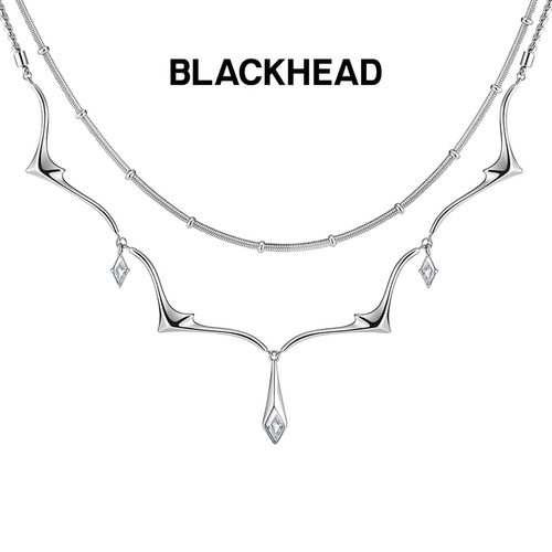 BLACKHEAD叁蛇菱形光棱双层链
