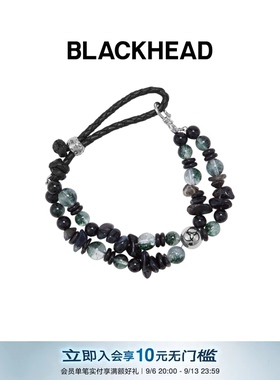BLACKHEAD/黑头绿幽灵双层抽拉串珠手链新款简约个性朋克男女