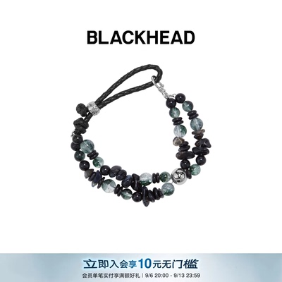 BLACKHEAD/黑头绿幽灵双层抽拉串珠手链新款简约个性朋克男女