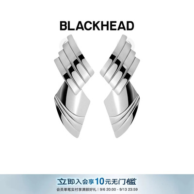 【陈都灵同款】BLACKHEAD/黑头新月骑士系列骑士盔甲耳环原创