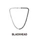 链条项链 黑银拼色个性 BLACKHEAD 黑头男士