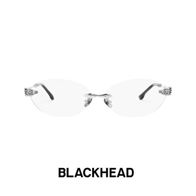 BLACKHEAD/黑头新月骑士系列骨骼穿刺无框墨镜个性偏色女高级