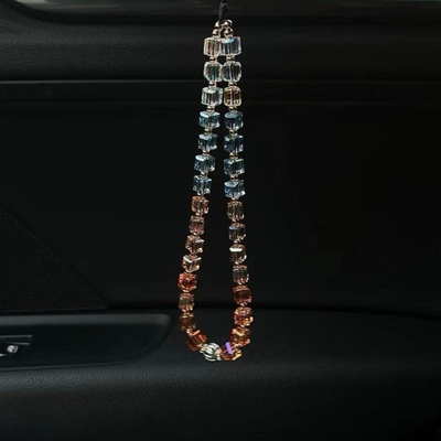 落日霞光秋季新款方糖水晶串珠挂绳透光彩色高质感ccd相机绳