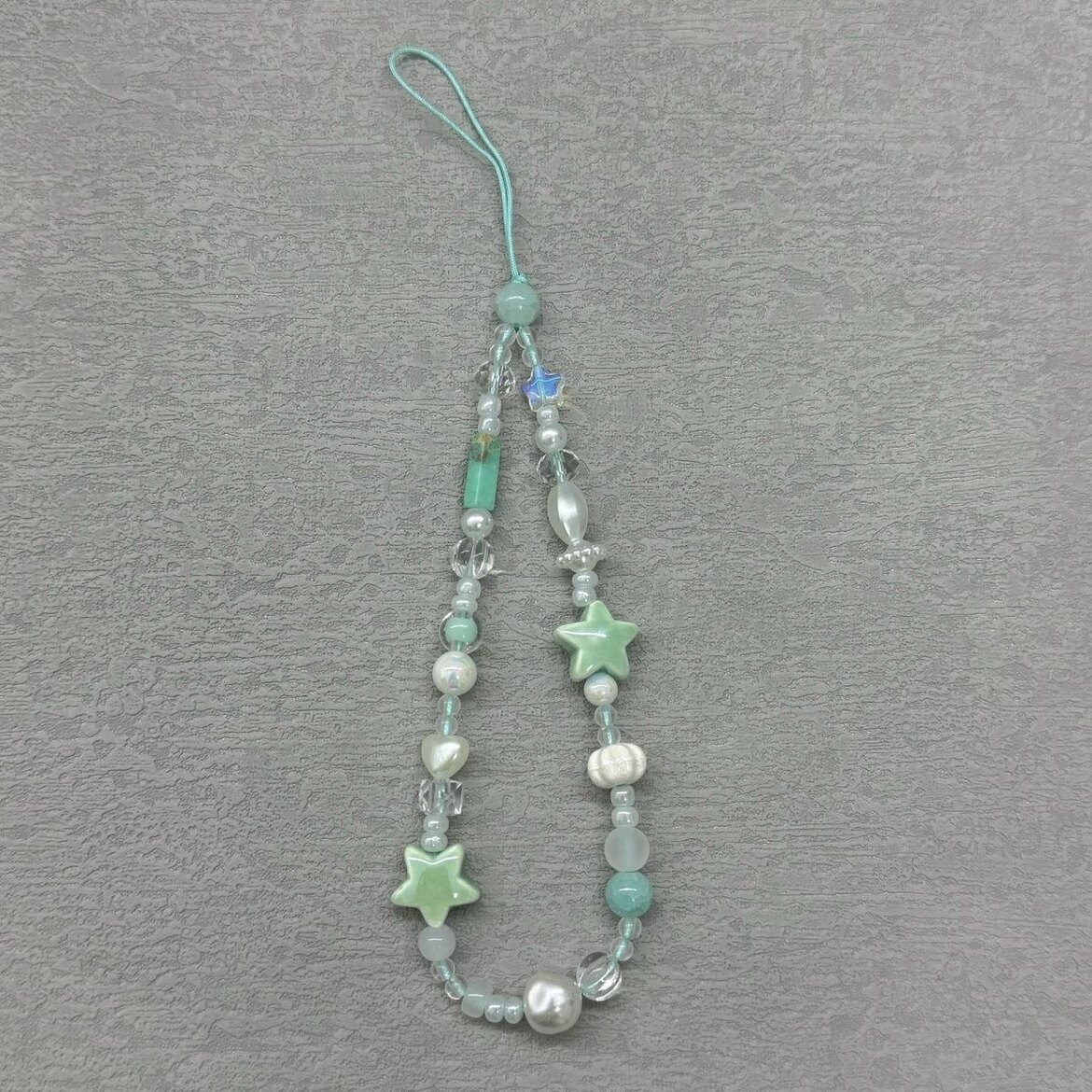 原创薄荷曼波陶瓷星星串珠流行ins风手少女心挂绳防丢配饰