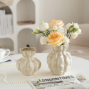 陶瓷小花瓶法式 创意简约ins小众不规则客厅水培玫瑰插花艺术摆件