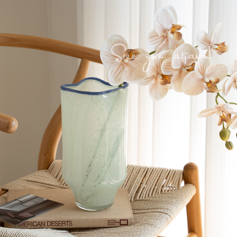 花瓶设计感小众轻奢高级感法式琉璃绝美鲜花插花摆件客厅餐桌装饰,家居饰品,花瓶,淘宝优惠券,粉丝福利购,淘宝优惠卷