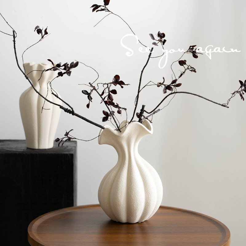 法式风创意高级感陶瓷花瓶摆件客厅插花水培鲜花艺术小众桌面装饰