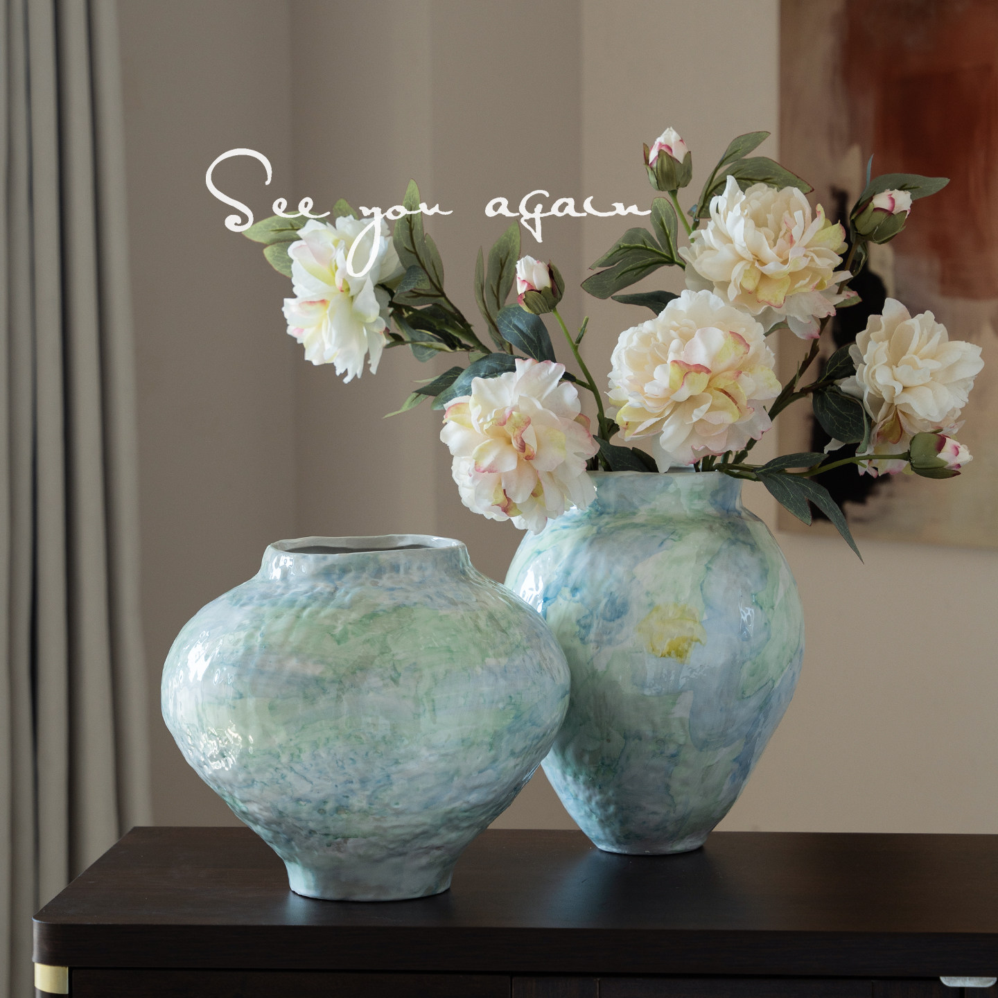 大花瓶陶瓷摆件客厅插花水培专用