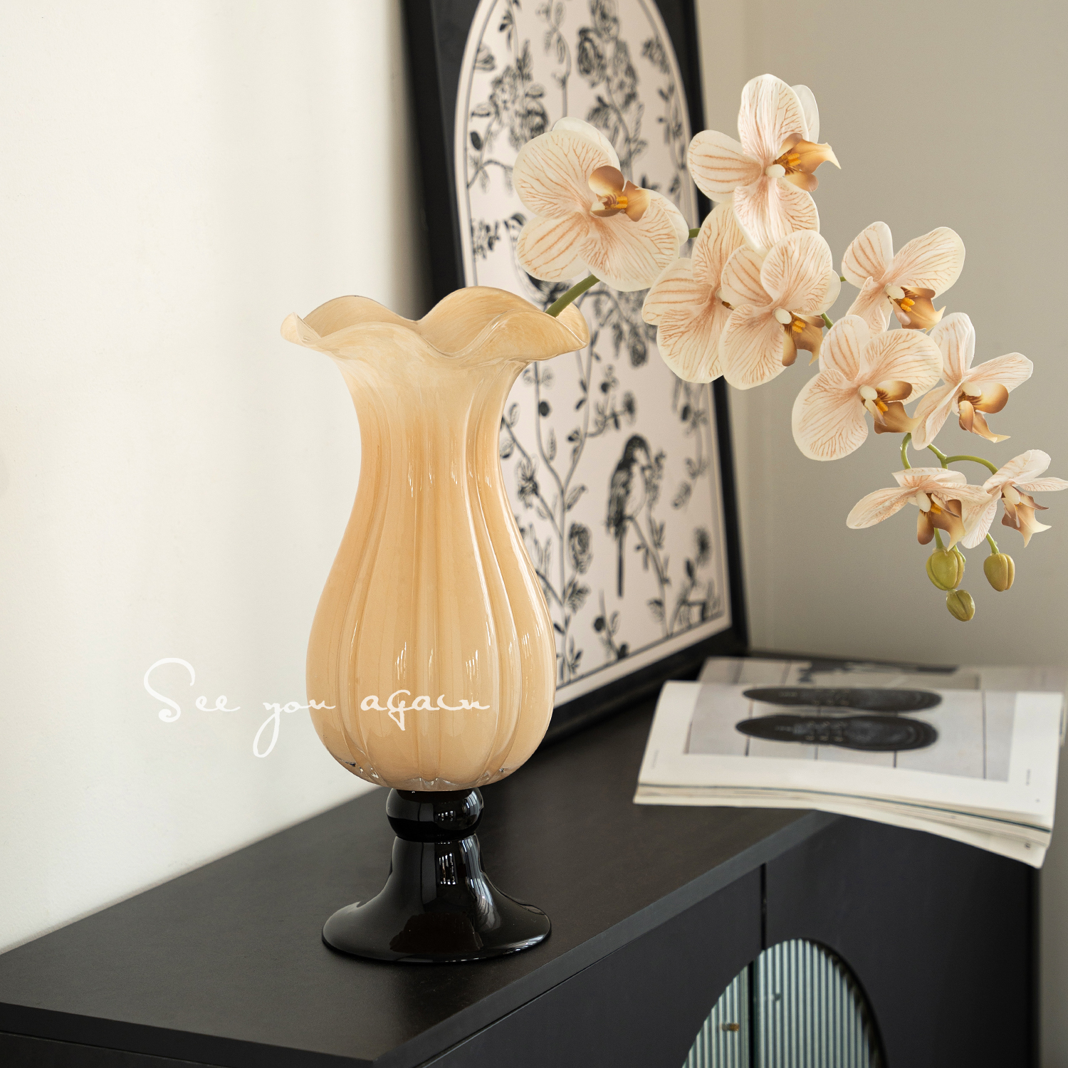 北欧创意设计感大口径艺术感花器