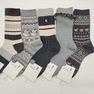 范尔岛女士冬季羊毛袜堆堆袜长袜