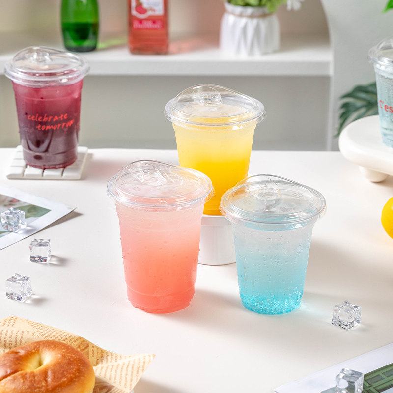 创意一次性奶茶瓶广口设计方便加料果茶冷饮专用外卖孔塞防漏杯