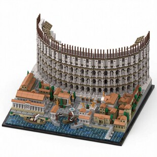 中国积木中世纪建筑MOC-123064罗马斗兽场高难度大型拼装玩具礼物